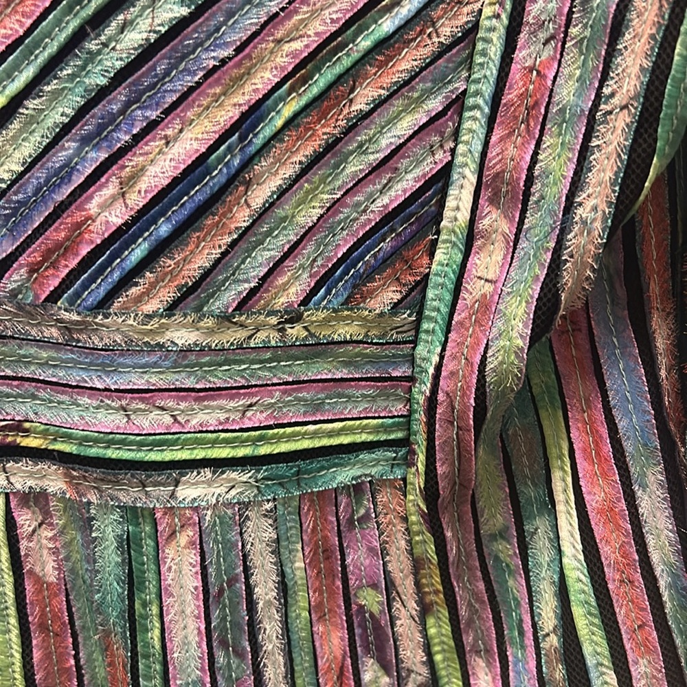 Chico's Multicolor Striped Fringe Jacket - Women's Blazer - Picture 7 of 12